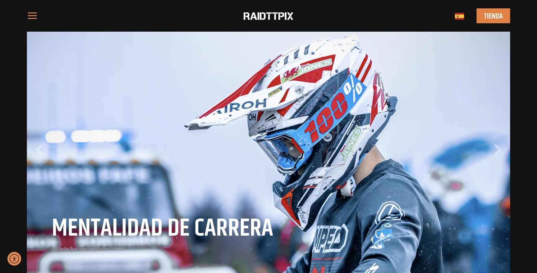 Página de inicio del portfolio fotográfico de RaidTTPix.